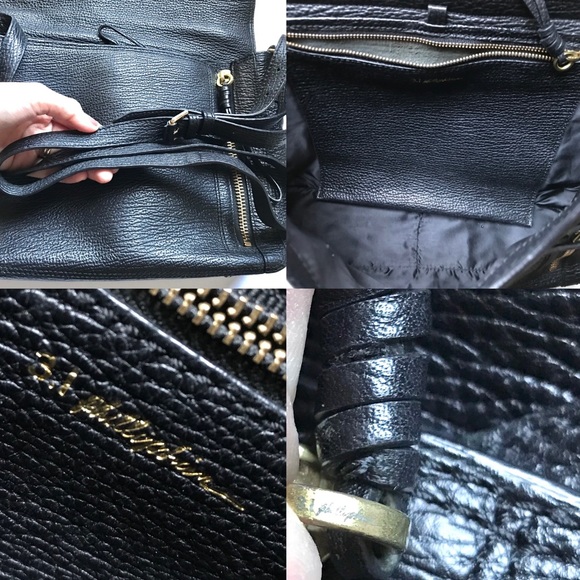 3.1 Phillip Lim Grained Leather Black / Gold Pashli Messenger Bag - Picture 5 of 5